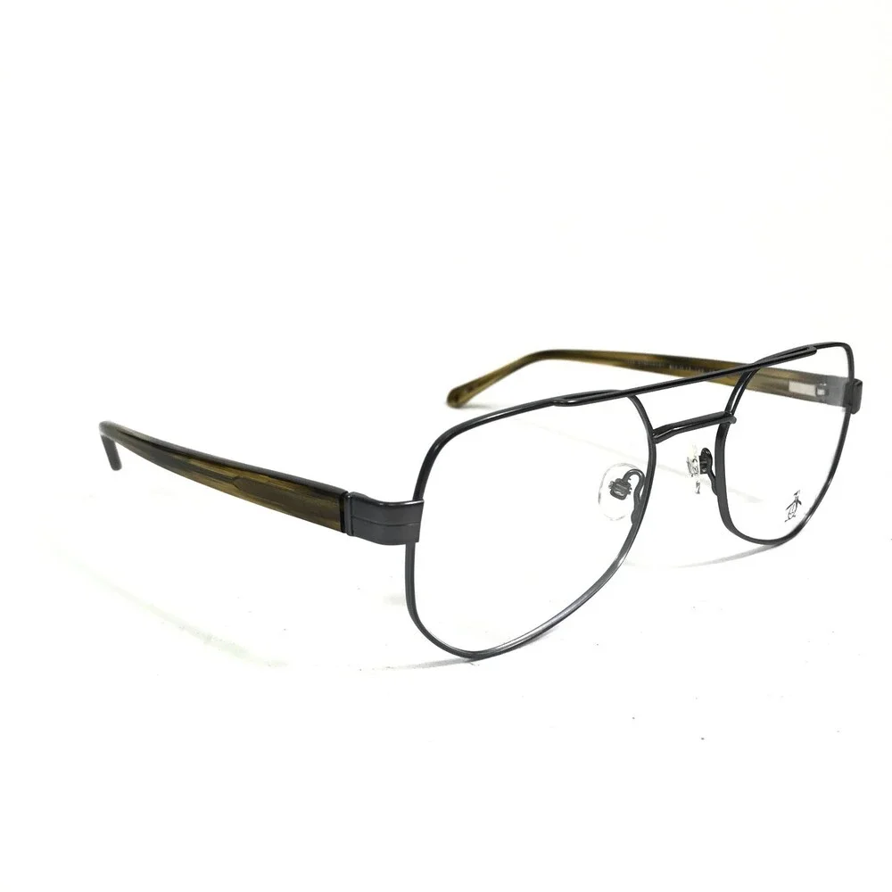 Penguin Eyeglasses Frames THE SINCLAIR GM Grey Brown Square Full Rim 52-19-145